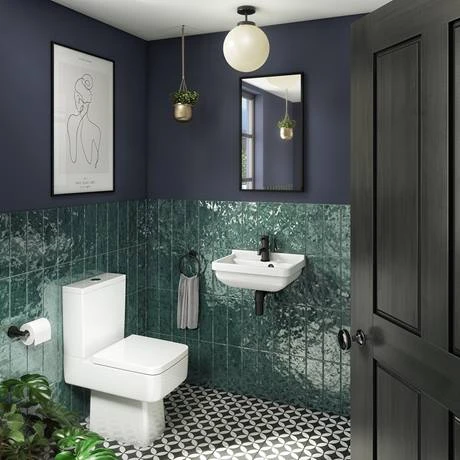 Arezzo Wall Hung Cloakroom Basin 1TH - 460 x 330mm 2 Arezzo Wall Hung Cloakroom Basin 1TH - 460 x 330mm - Image 2