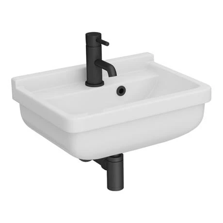 Arezzo Wall Hung Cloakroom Basin 1TH - 460 x 330mm 3 Arezzo Wall Hung Cloakroom Basin 1TH - 460 x 330mm - Image 3