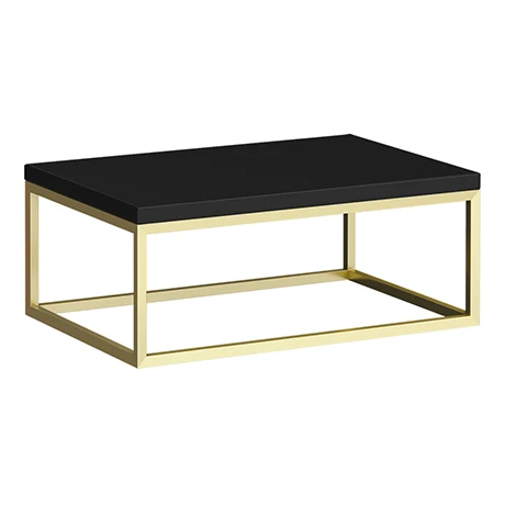 Arezzo 700 Matt Black Stone Resin Worktop with Brushed Brass Wall Mounted Frame 1 Arezzo 700 Matt Black Stone Resin Worktop with Brushed Brass Wall Mounted Frame