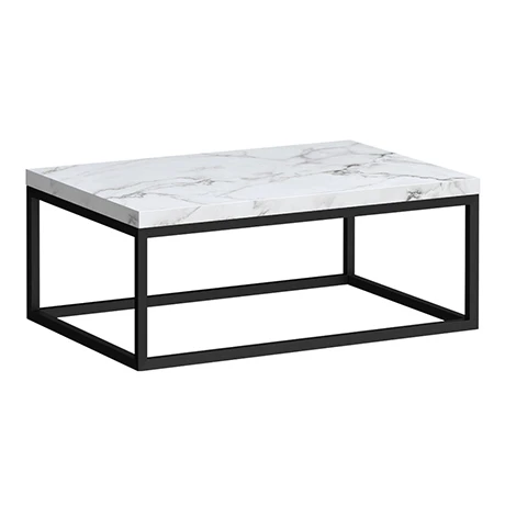 Arezzo 700 White Marble Effect Worktop with Matt Black Wall Mounted Frame 1 Arezzo 700 White Marble Effect Worktop with Matt Black Wall Mounted Frame