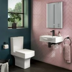 Arezzo 500 x 400 Modern Wall Mounted / Counter Top 1TH Basin -Victorian Plumbing Store AZ814C n d3 460