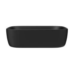 Arezzo 465 x 325mm Matt Black Curved Rectangular Counter Top Basin 8 Arezzo 465 x 325mm Matt Black Curved Rectangular Counter Top Basin -Victorian Plumbing Store AZB465 d2 460