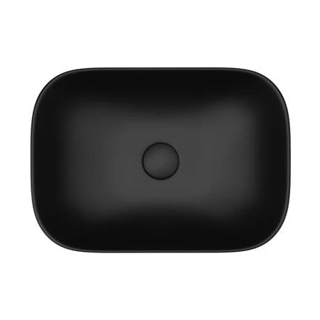 Arezzo 465 x 325mm Matt Black Curved Rectangular Counter Top Basin 4 Arezzo 465 x 325mm Matt Black Curved Rectangular Counter Top Basin - Image 4