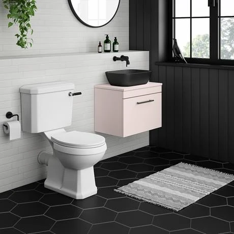 Arezzo 465 x 325mm Matt Black Curved Rectangular Counter Top Basin 6 Arezzo 465 x 325mm Matt Black Curved Rectangular Counter Top Basin - Image 6