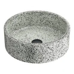 Arezzo Speckled Stone Effect Round Counter Top Basin - 410mm Diameter 5 Arezzo Speckled Stone Effect Round Counter Top Basin - 410mm Diameter -Victorian Plumbing Store AZJ2021 d2 460