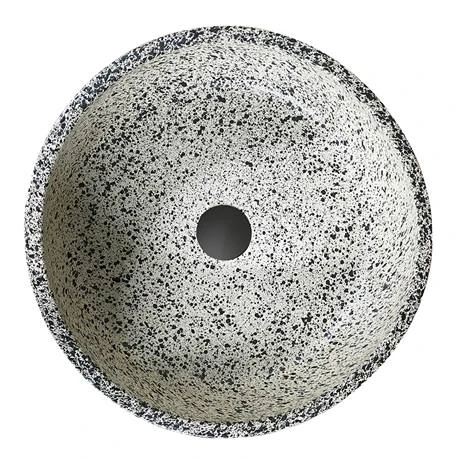 Arezzo Speckled Stone Effect Round Counter Top Basin - 410mm Diameter 2 Arezzo Speckled Stone Effect Round Counter Top Basin - 410mm Diameter - Image 2