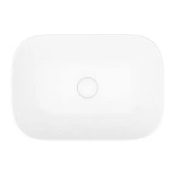 Arezzo 465 x 325mm Gloss White Curved Rectangular Counter Top Basin -Victorian Plumbing Store AZW465 d5 460