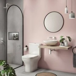 Arezzo 400mm Matt White Round Counter Top Basin -Victorian Plumbing Store AZW6015 d2 460