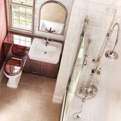 Burlington Classic Semi Recessed 58cm Basin - B12 5 Burlington Classic Semi Recessed 58cm Basin - B12 -Victorian Plumbing Store B12 D2 460