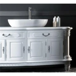 Clearwater - Formoso Bacino Natural Stone Countertop Basin - W590 x D390mm - B1A -Victorian Plumbing Store B1A d2 375