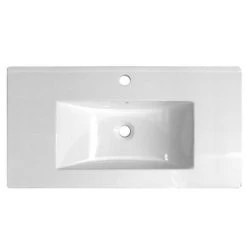 Ultra 1000mm Minimalist Ceramic Inset Basin - BAS012
