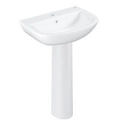 Grohe Bau 600mm 1TH Basin + Full Pedestal