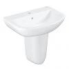 Grohe Bau 600mm 1TH Basin + Half Pedestal