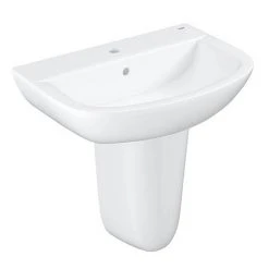 Grohe Bau 550mm 1TH Basin + Half Pedestal