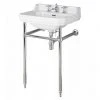 Bayswater Fitzroy 560mm 3TH Basin & Chrome Wash Stand