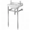 Bayswater Fitzroy 515mm 2TH Cloakroom Basin & Chrome Wash Stand