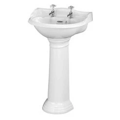 Bayswater Porchester Traditional 2TH Basin & Full Pedestal