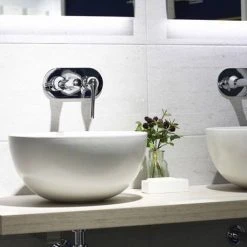 BagnoDesign Matt White Koy 400mm Round Countertop Basin -Victorian Plumbing Store BDS KOY 702 MW D2 460