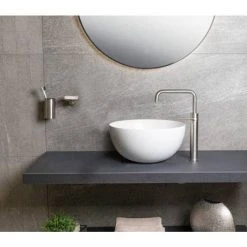 BagnoDesign Matt White Koy 400mm Round Countertop Basin -Victorian Plumbing Store BDS KOY 702 MW D3 460