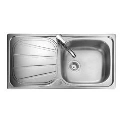 Rangemaster Baltimore 1.0 Bowl Stainless Steel Kitchen Sink -Victorian Plumbing Store BL9501 D2 460