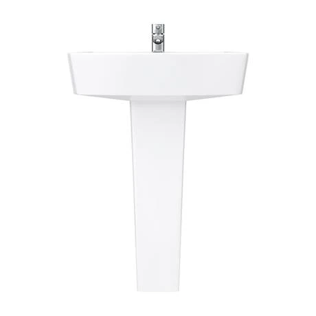 Brooklyn Modern Square Basin + Pedestal (1 Tap Hole) 5 Brooklyn Modern Square Basin + Pedestal (1 Tap Hole) - Image 5