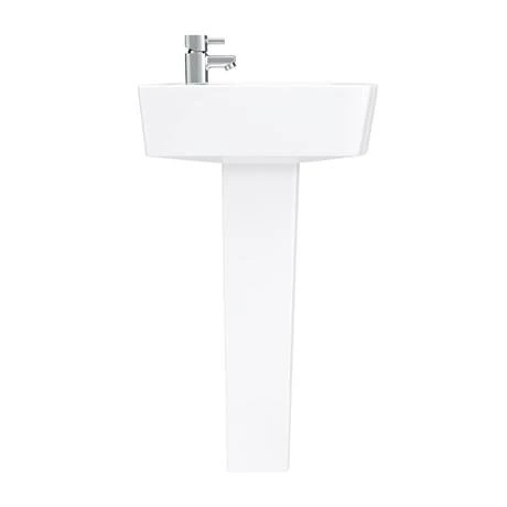Brooklyn Modern Square Basin + Pedestal (1 Tap Hole) 6 Brooklyn Modern Square Basin + Pedestal (1 Tap Hole) - Image 6