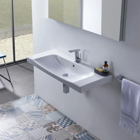 Roper Rhodes Breathe 1010mm Countertop or Wall Mounted Basin - BRE1000C 2 Roper Rhodes Breathe 1010mm Countertop or Wall Mounted Basin - BRE1000C - Image 2