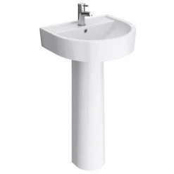 Bianco Round Basin 1TH with Full Pedestal