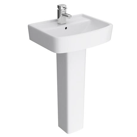 Brooklyn Modern Square Basin + Pedestal (1 Tap Hole) 1 Brooklyn Modern Square Basin + Pedestal (1 Tap Hole)