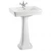 Burlington Contemporary Medium Basin and Pedestal - Various Tap Hole Options