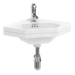 Burlington Corner Wall Mounted Cloakroom Basin - B10