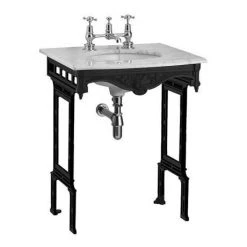 Burlington Georgian Carrera Marble Basin with Black Aluminium Wash Stand 5 Burlington Georgian Carrera Marble Basin with Black Aluminium Wash Stand -Victorian Plumbing Store Burlington Georgian Carrera Marble Basin with Black Aluminium Wash Stand d2 460