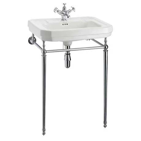 Burlington Victorian Large Basin & Chrome Wash Stand 1 Burlington Victorian Large Basin & Chrome Wash Stand