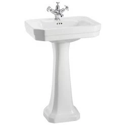 Burlington Victorian Medium Basin and Pedestal - Various Tap Hole Options