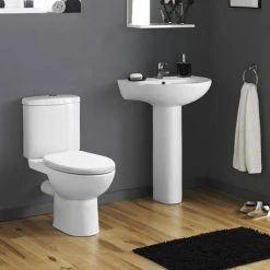 Cove 530mm Basin 1TH with Pedestal -Victorian Plumbing Store C530BP d3 460