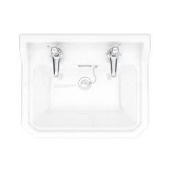 Nuie Carlton 1 Tap Hole Traditional Basin + Pedestal (Various Size Options) -Victorian Plumbing Store CARL1THBAS D3 460