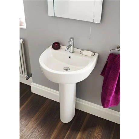 Ultra - Orb 1 Tap Hole Basin and Pedestal Set - 2 size options 2 Ultra - Orb 1 Tap Hole Basin and Pedestal Set - 2 size options - Image 2