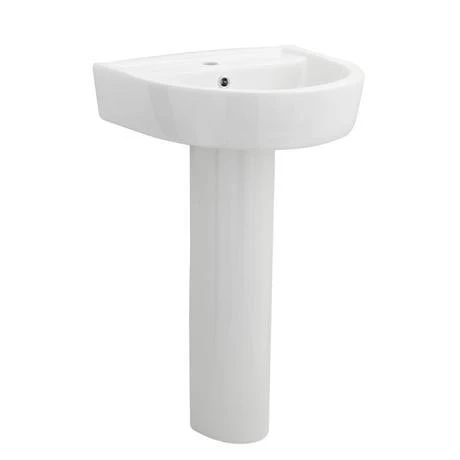 Ultra - Orb 1 Tap Hole Basin and Pedestal Set - 2 size options 1 Ultra - Orb 1 Tap Hole Basin and Pedestal Set - 2 size options