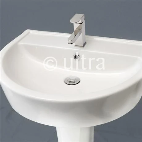 Ultra - Priory 600 Basin 1TH & Semi Pedestal - CPR001 2 Ultra - Priory 600 Basin 1TH & Semi Pedestal - CPR001 - Image 2