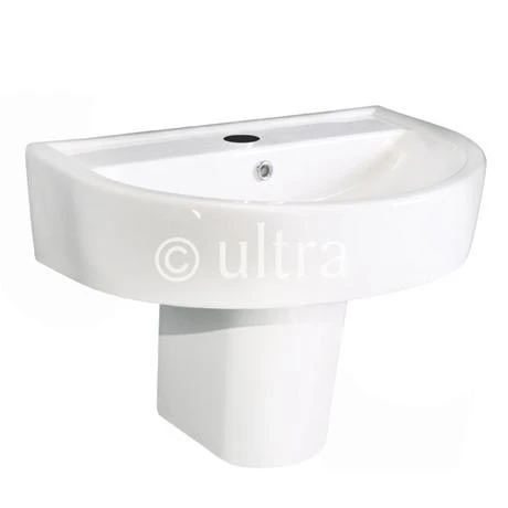Ultra - Priory 600 Basin 1TH & Semi Pedestal - CPR001 1 Ultra - Priory 600 Basin 1TH & Semi Pedestal - CPR001