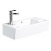 Britton Bathrooms - Narrow Cloakroom Washbasin - Left or Right Handed Option