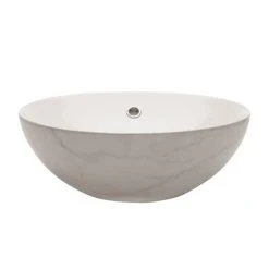 Crosswater Castellon 430mm Carrara Marble/White Countertop Basin - CT0012BSCM+
