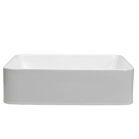 Crosswater Calpe 400mm Countertop Basin Gloss White - CT4090UCW 1 Crosswater Calpe 400mm Countertop Basin Gloss White - CT4090UCW
