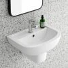 Cruze Basin + Semi Pedestal (550mm Wide - 1 Tap Hole)