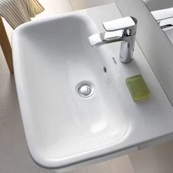 Duravit DuraStyle 1TH Basin + Full Pedestal -Victorian Plumbing Store DS551THFP D2 460