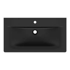 Ideal Standard Connect Air Silk Black 840mm Wall Mounted / Vanity Basin - E0279V3 -Victorian Plumbing Store E0279V3.ai4 460