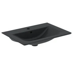 Ideal Standard Connect Air Silk Black 840mm Wall Mounted / Vanity Basin - E0279V3