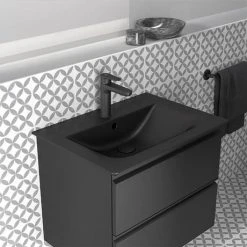 Ideal Standard Connect Air Silk Black 640mm Wall Mounted / Vanity Basin - E0279V3 -Victorian Plumbing Store E0289V3.ai5 460