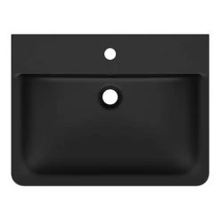 Ideal Standard Connect Air Cube Silk Black 600mm Wall Mounted / Vanity Basin - E0298V3 -Victorian Plumbing Store E0298V3.ai3 460