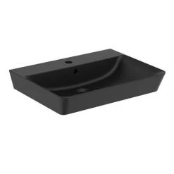 Ideal Standard Connect Air Cube Silk Black 600mm Wall Mounted / Vanity Basin - E0298V3 -Victorian Plumbing Store E0298V3.ai6 460